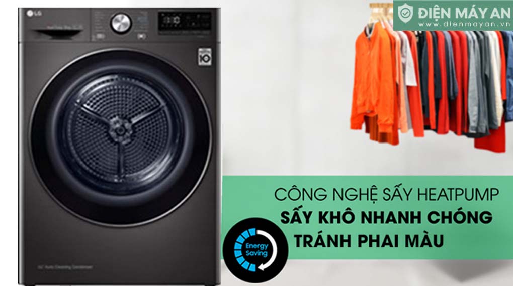 Máy Sấy Bơm Nhiệt LG 9 Kg DVHP09B - công nghệ sấy